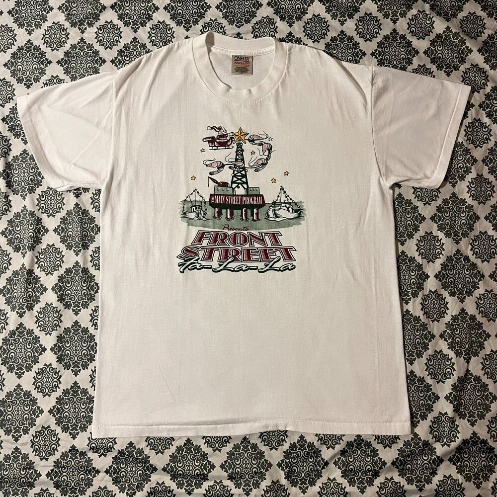 Vintage 90s The Main Street Program Present Fa-La-La White Graphic Tee